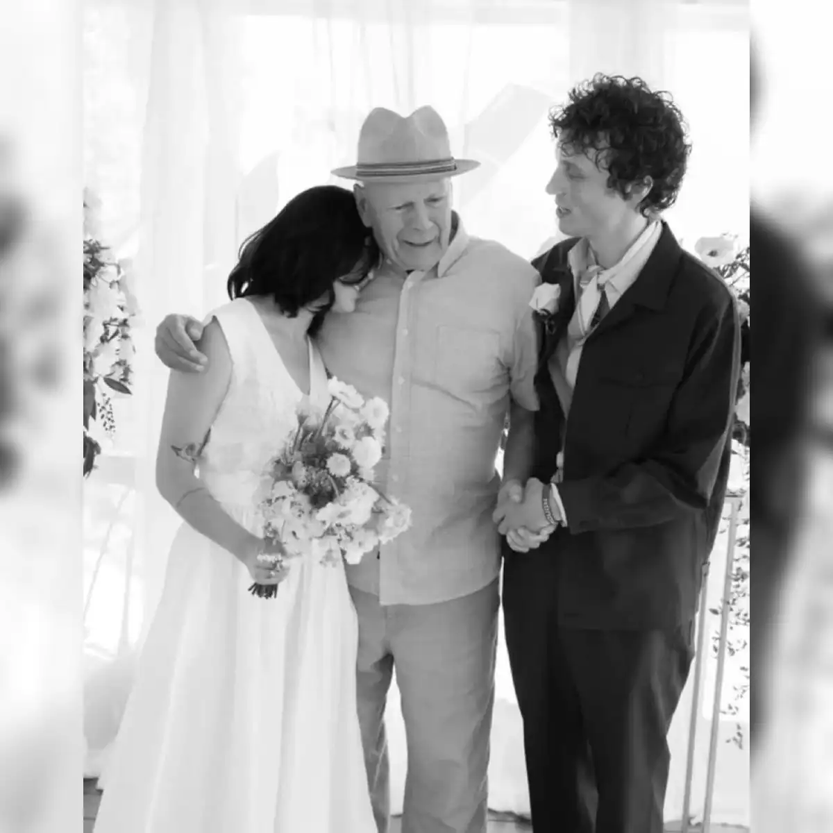 Bruce Willis en la boda de su hija Tallulah, fruto de su relación con Demi Moore