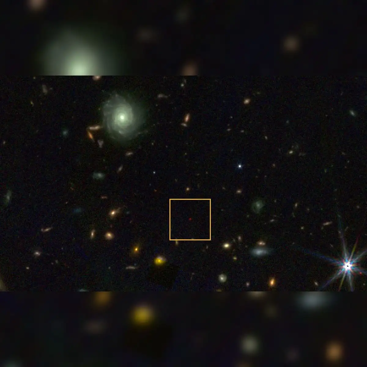 Los científicos lograron este avance tras centrar su atención en una misteriosa mancha roja en imágenes capturadas por el telescopio espacial James Webb de la NASA. Foto: NASA/ESA