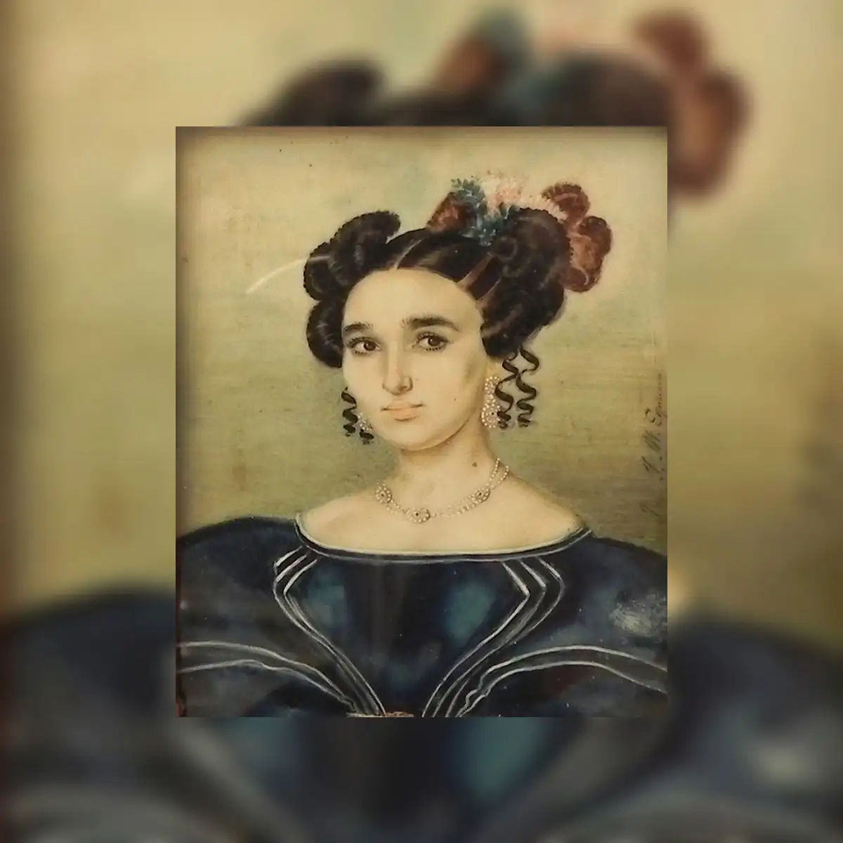 Retrato de Manuela Sáenz (1830). Bogotá. Fuente: Wikipedia.