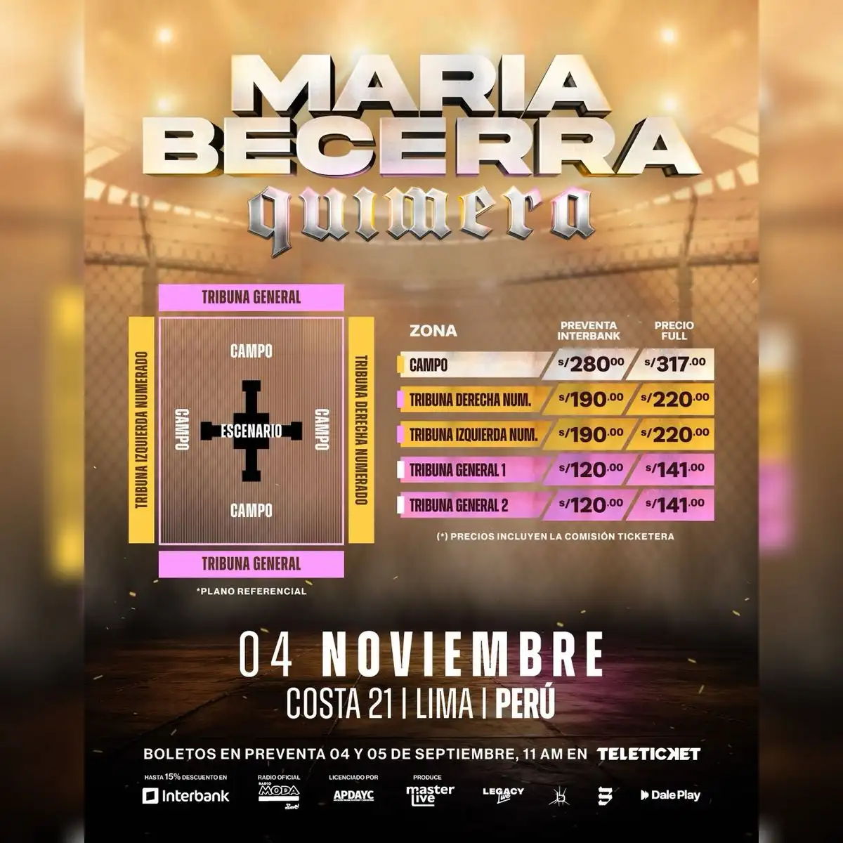 Precios del concierto de María Becerra en Lima