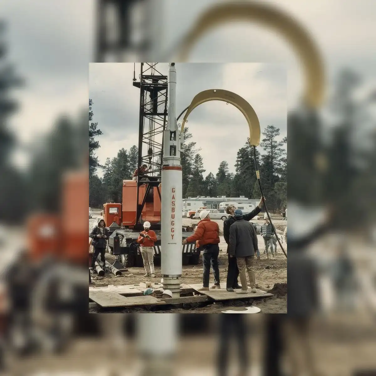 El dispositivo nuclear Gasbuggy antes de su emplazamiento. Foto: ENERGY.GOV
