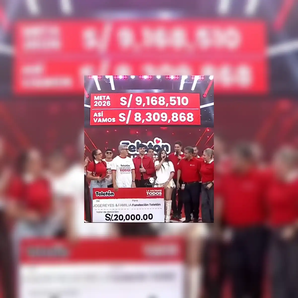 Milenka Nolasco se hizo presente en la Teletón 2026. Foto: América TV.