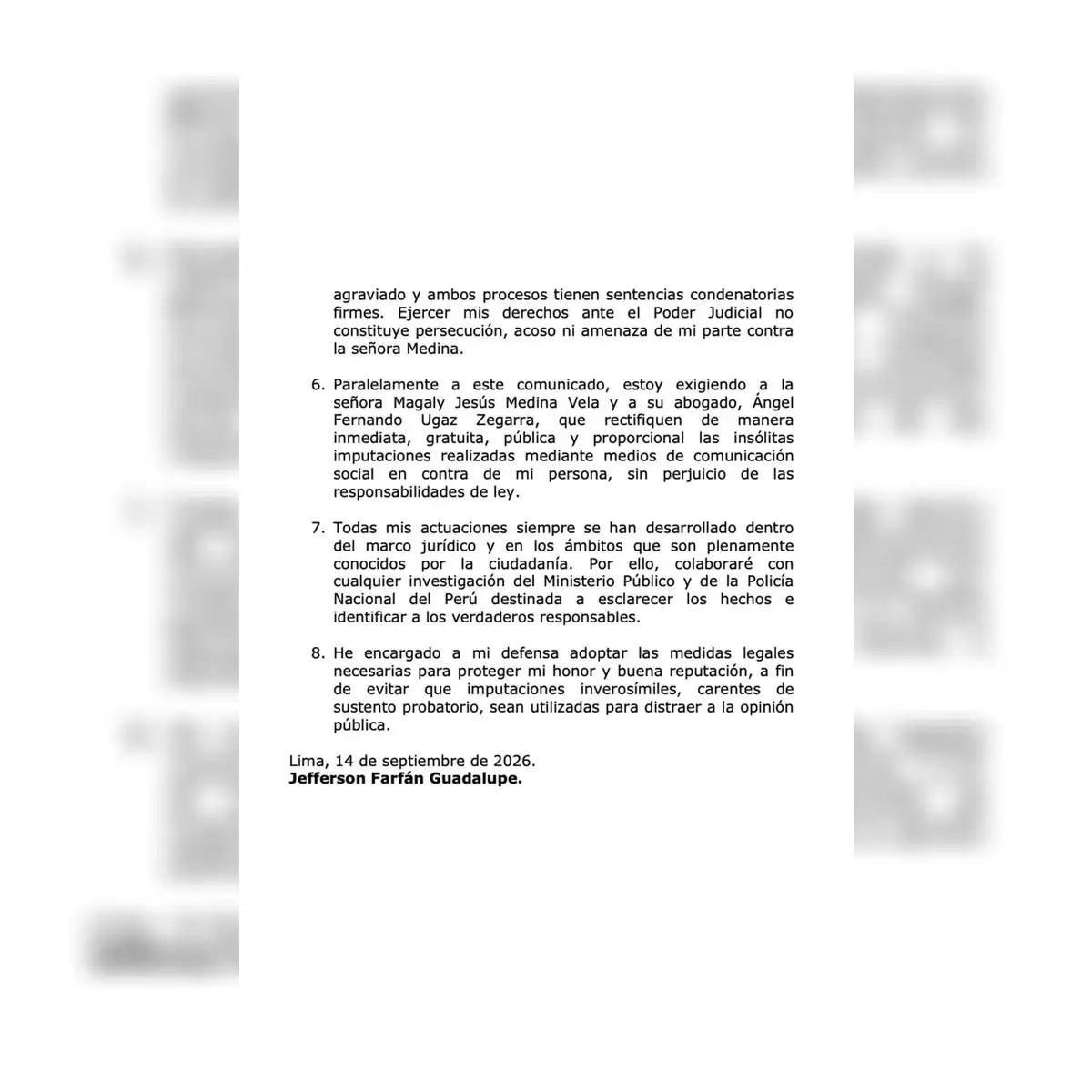 Carta notarial de Jefferson Farfán contra Magaly 2