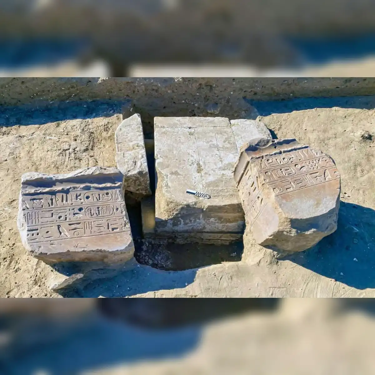 Una inscripción de Ramsés II procedente de la ciudad perdida de Mesen. Foto: Ministerio de Turismo y Antigüedades de Egipto.