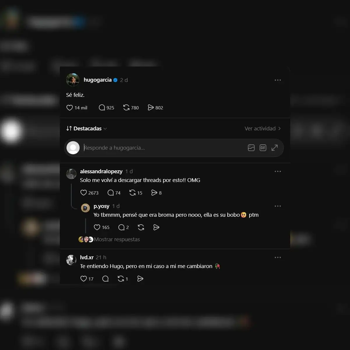 Hugo García escribió “Sé feliz” en Threads, en el día de la boda de su ex Mafer Neyra.