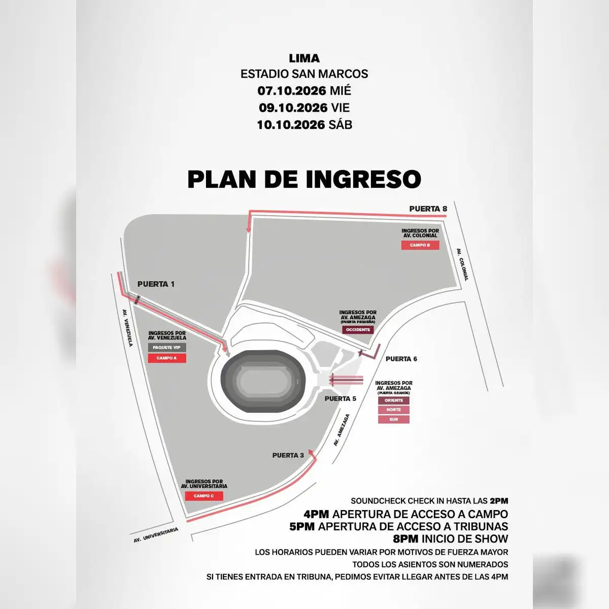 BTS se presentará en Perú los días 7, 9 y 10 de octubre de 2026