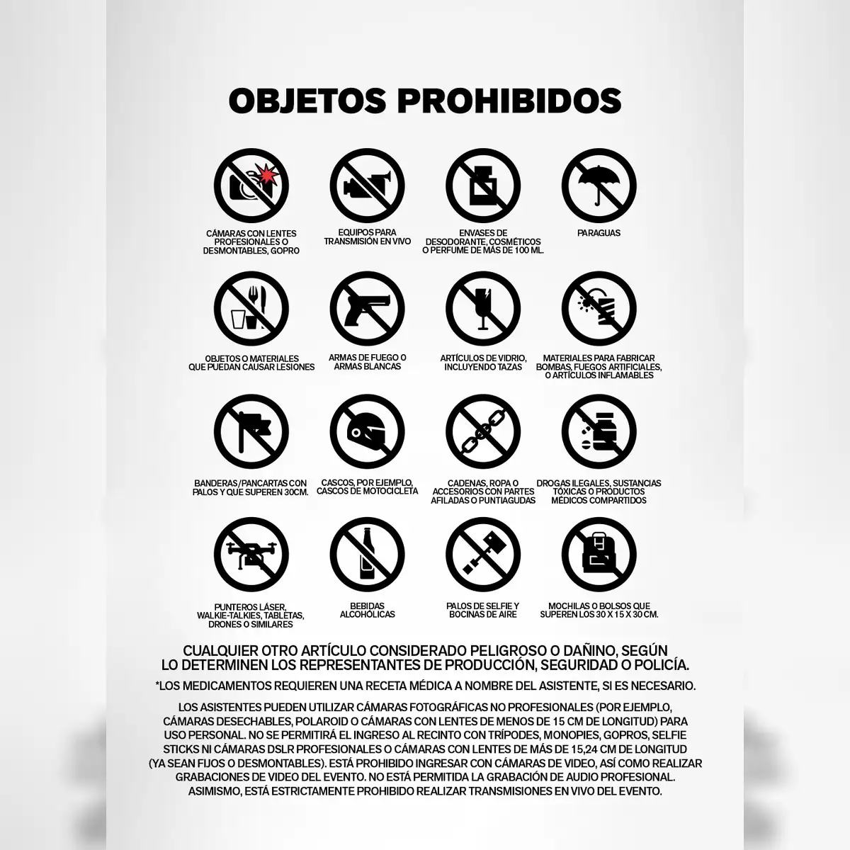 Todo lo que no se puede llevar a los conciertos en BTS en Lima 2026.