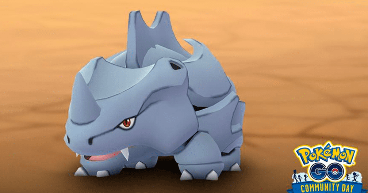 Pokémon GO Rhyhorn Community Day Rhyperior shiny aprenderá