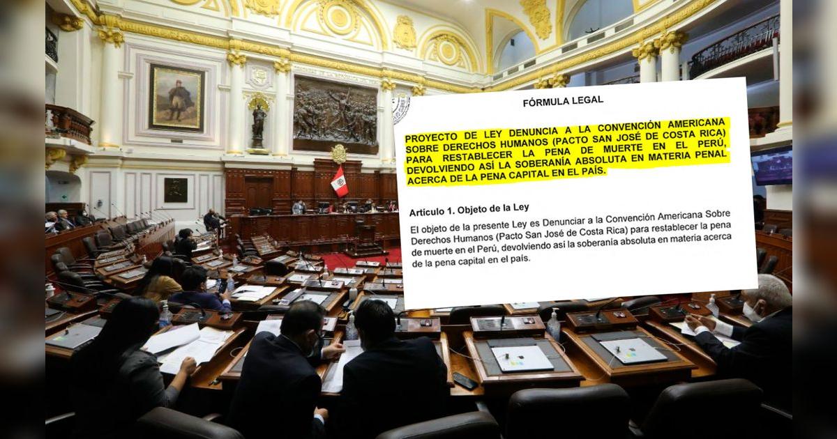 Congreso: proponen restablecer la pena de muerte en el Perú y el retiro