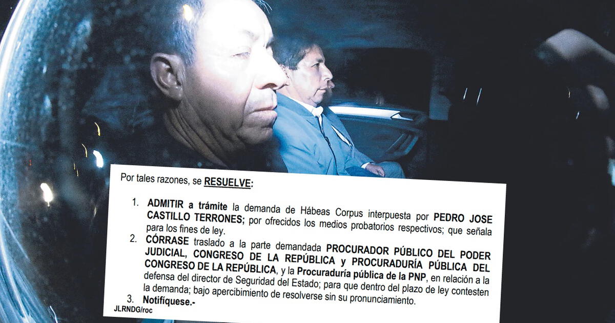 Pedro Castillo Juzgado Admite Habeas Corpus Del Expresidente Para