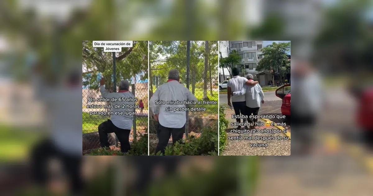 TikTok viral: adulto mayor espera a su hijo afuera de vacunatorio para ...