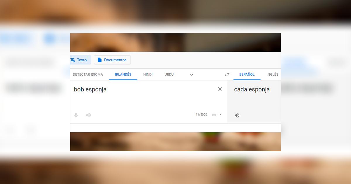 Google Translate lanza curioso resultado al escribir Bob Esponja en el
