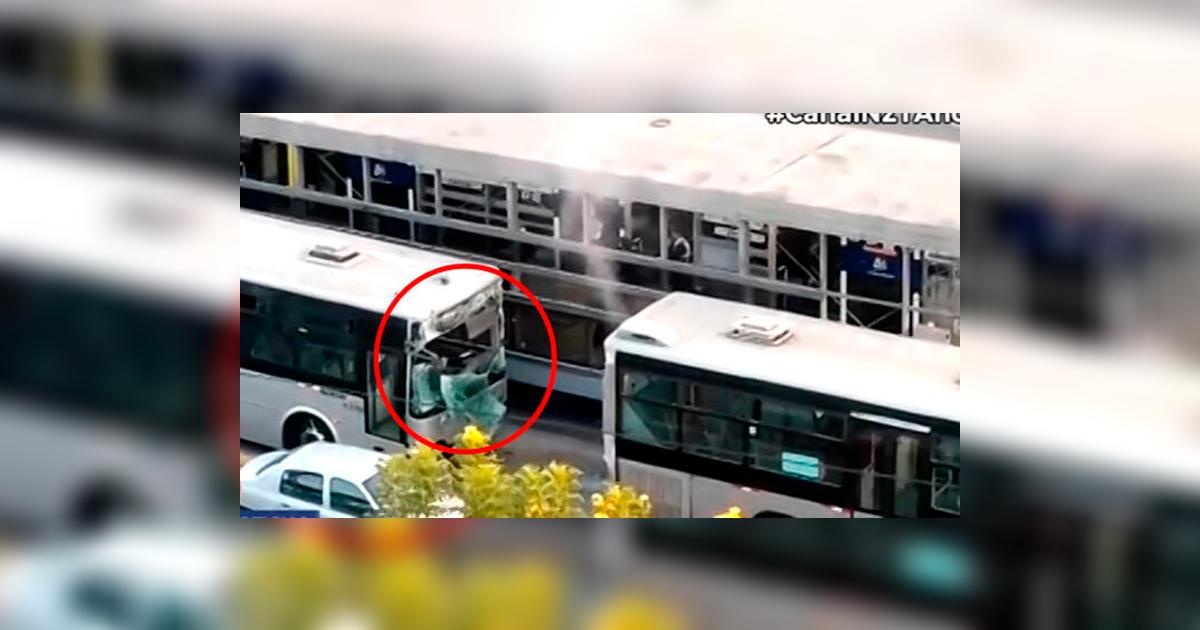 Metropolitano Triple choque entre buses del Metropolitano dejó más de