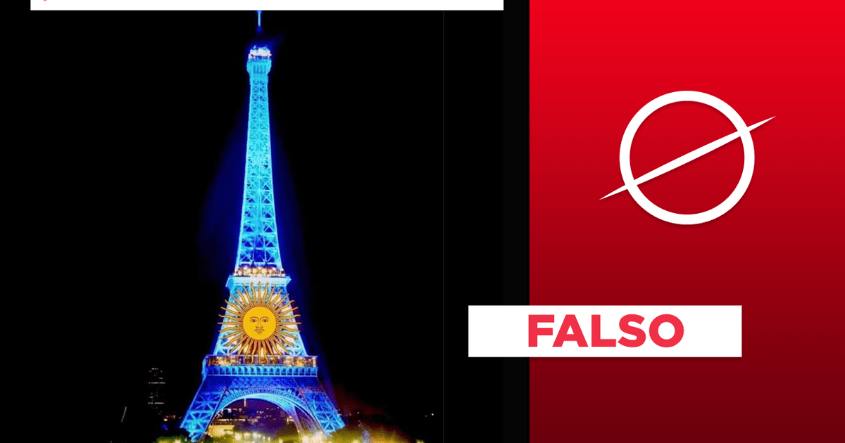 No, la bandera de Argentina no fue proyectada en la Torre Eiffel