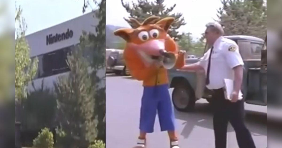 Cuando Crash Bandicoot visitó las oficinas de Nintendo para decir que ...