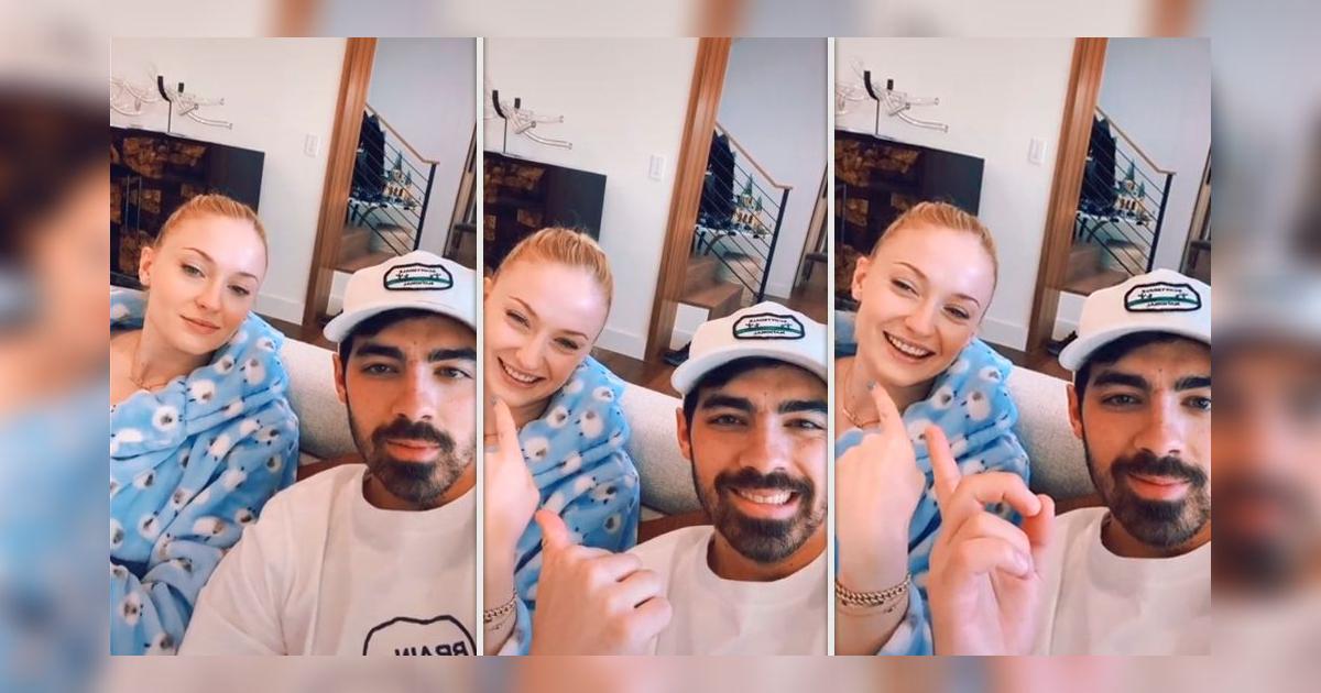 Joe Jonas y Sophie Turner en Tik Tok hacen reto de las parejas y