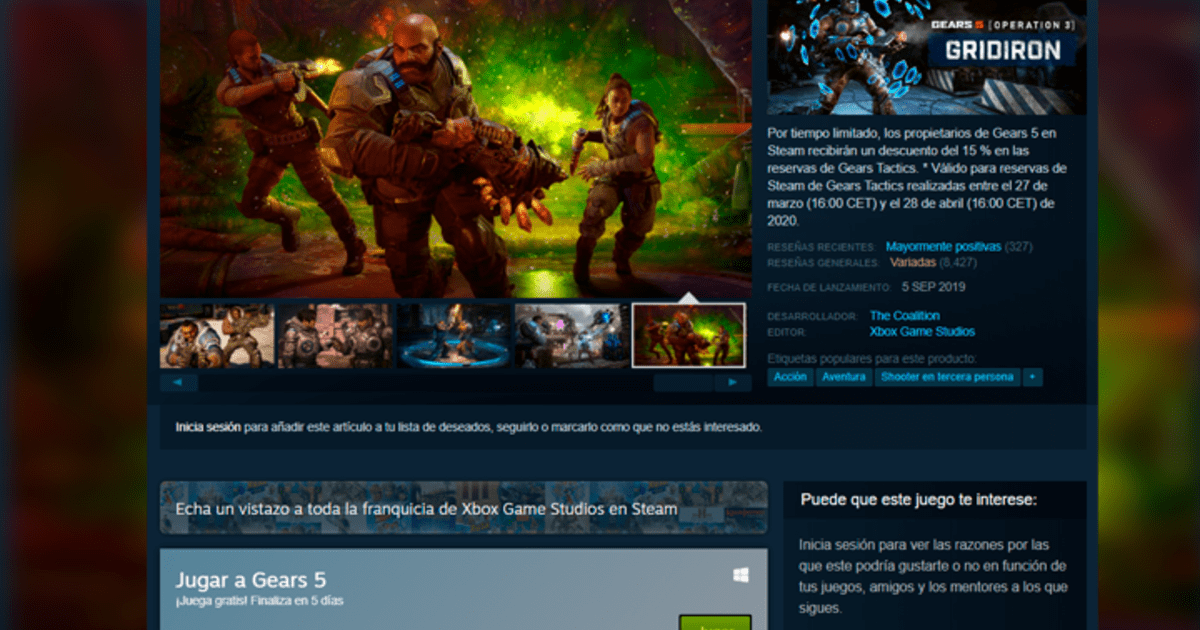 Descarga ya la beta de Gears 5 en Xbox One y PC: horarios y requisitos  recomendados - Meristation