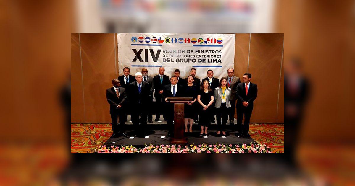 Crisis en Venezuela: Grupo de Lima pide a la comunidad internacional ...