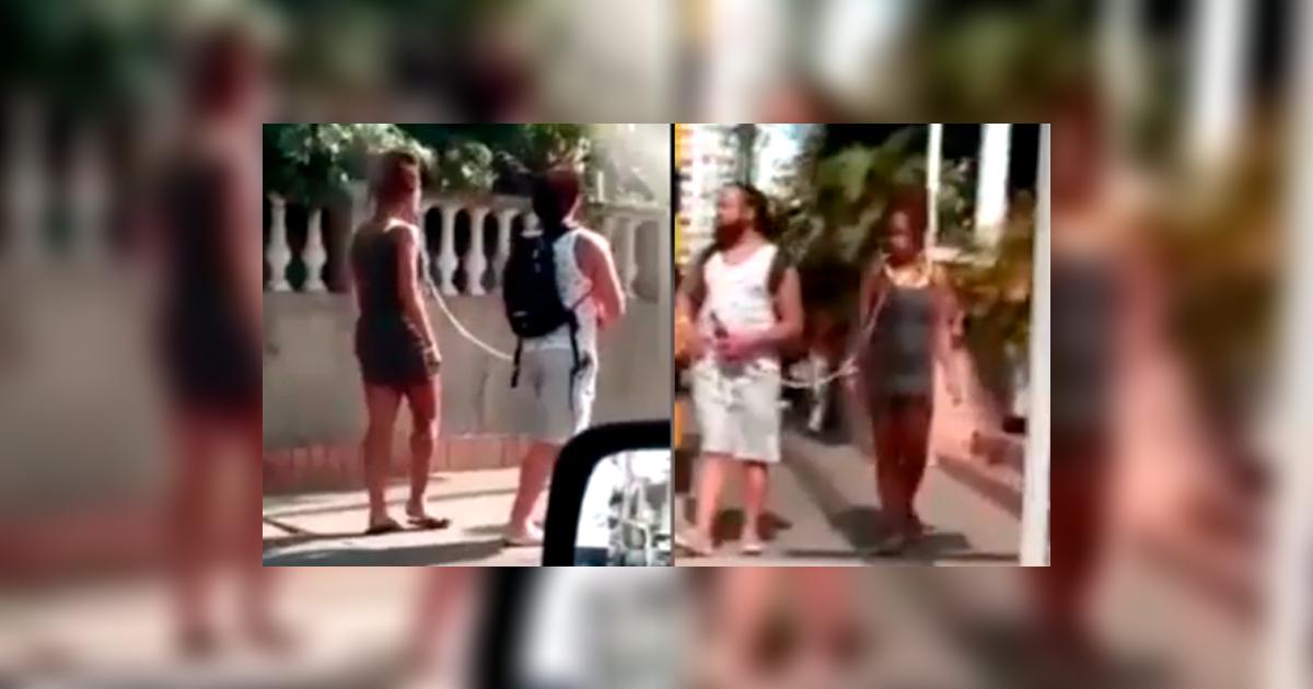 YouTube | Colombia: Indignación por sujeto que puso cadena a su pareja ...