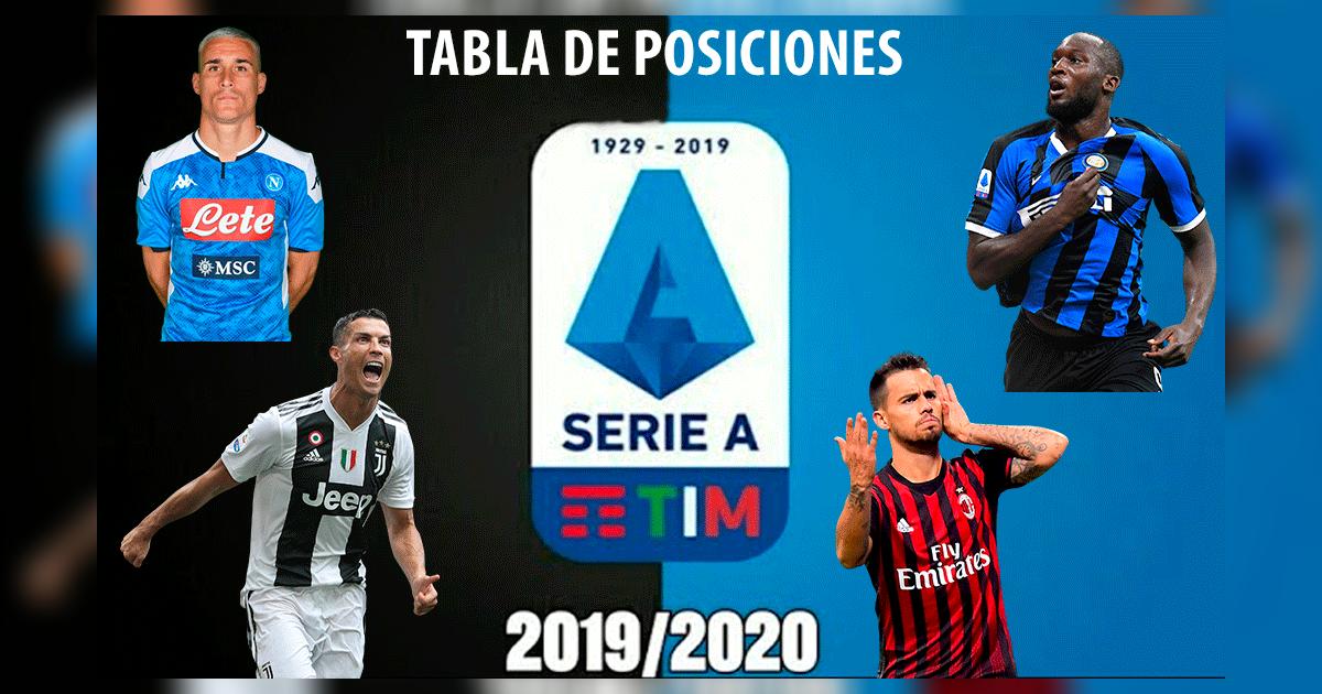 Serie A 2019 Italia EN VIVO tabla de posiciones, resultados, partidos