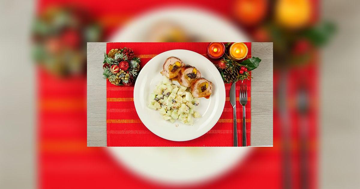 Aprende a preparar cerdo navideño enrollado [Receta y Video] | Recetas ...