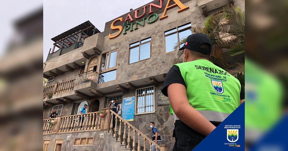 Independencia intervienen a más de 100 personas dentro de Sauna Sociedad La República