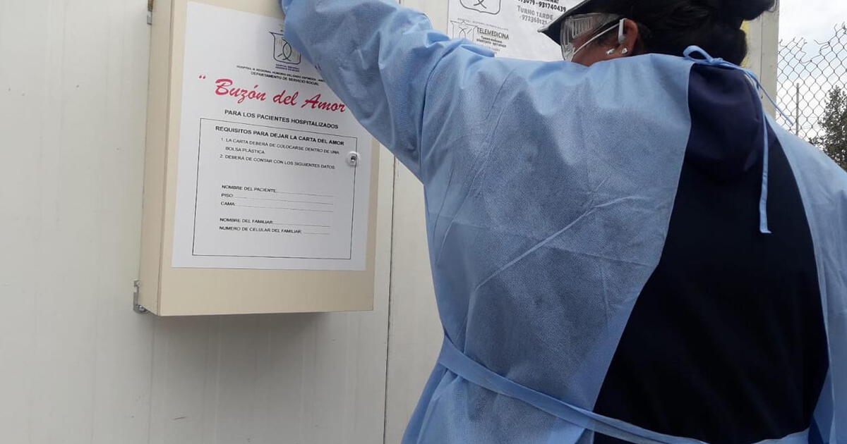 Arequipa: instalan buzón de cartas para pacientes covid-19 del honorio delgado