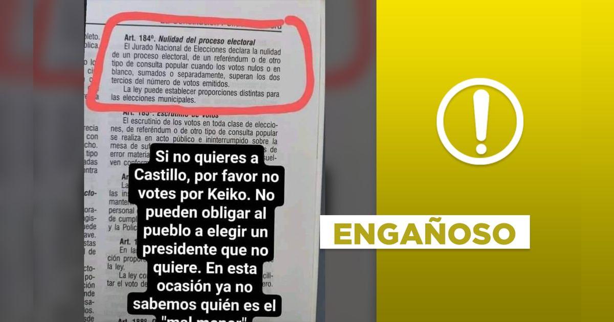 Es engañoso que se puedan “anular” completamente las elecciones de ...
