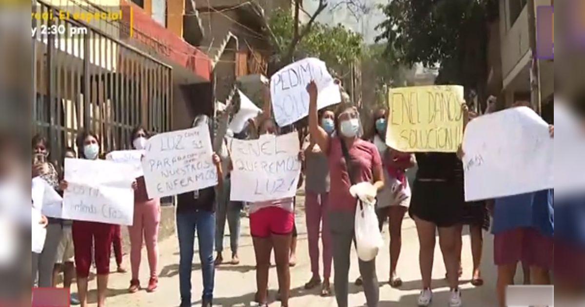 SJL: vecinos protestan por falta de luz desde hace siete días ...