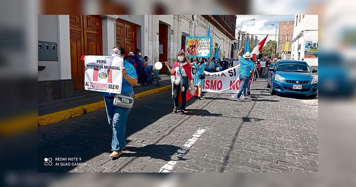 En Arequipa marcharon en rechazo a Pedro Castillo | Elecciones | La ...
