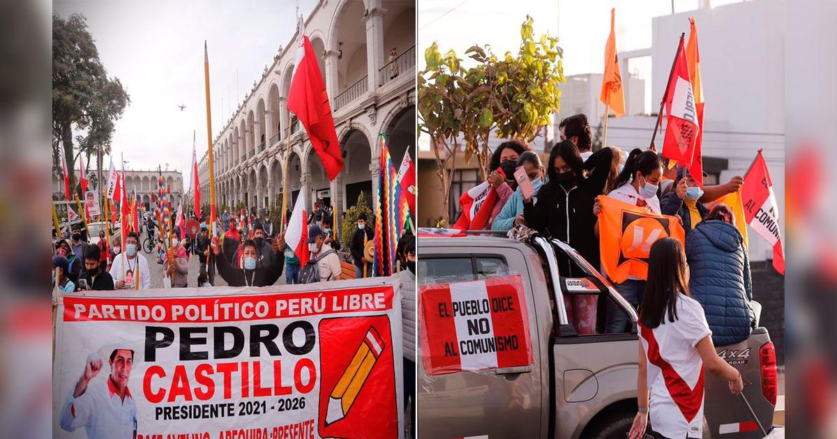 Simpatizantes de Castillo y Fujimori alistan cierre de campaña en ...