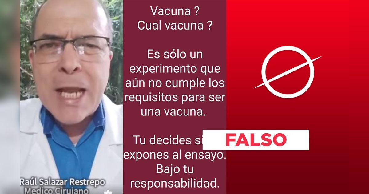 Es falso que no existen vacunas contra la COVID-19, como se afirma en ...