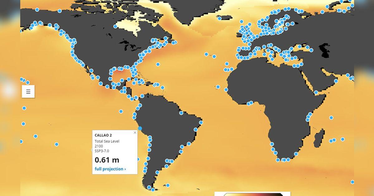 NASA: mapa interactivo muestra cuánto subirá el nivel del mar en el