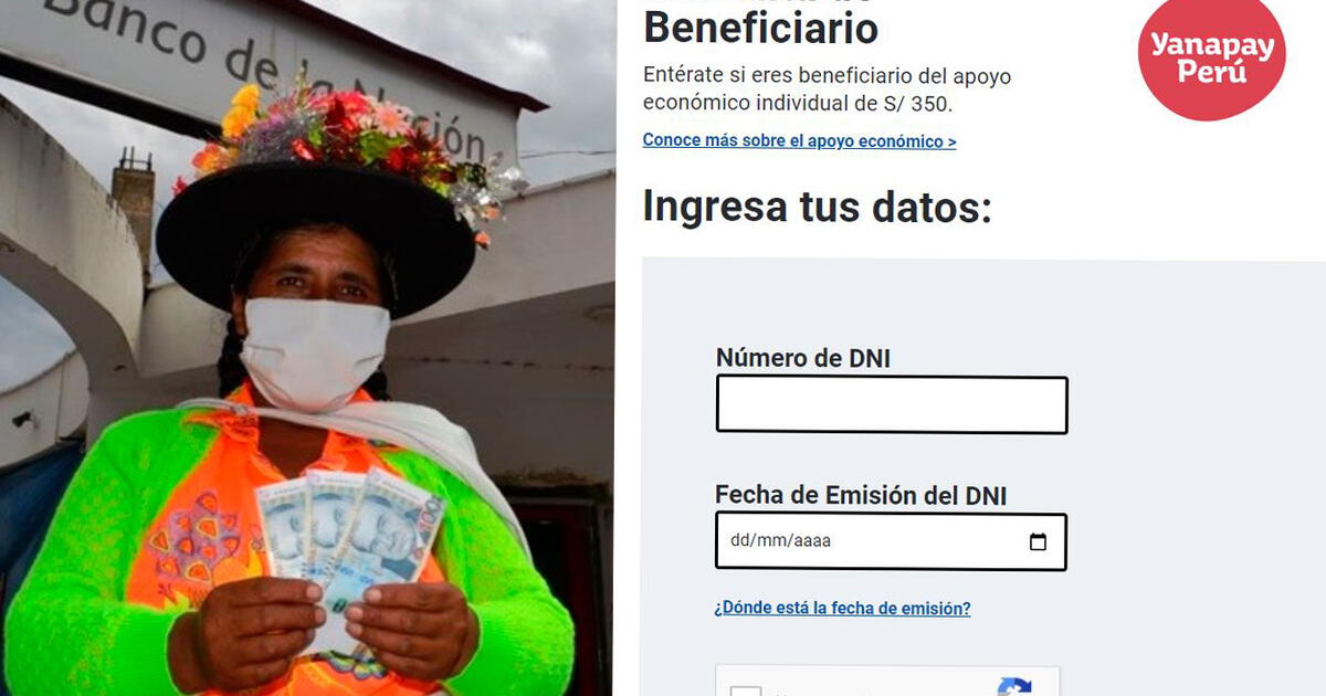 Bono Yanapay link soles consulta aquí página web oficial con tu DNI fechas de pago y lista