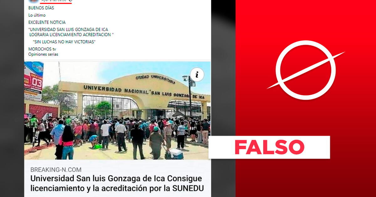 Es Falso Que La Universidad Nacional San Luis Gonzaga De Ica Haya Sido ...