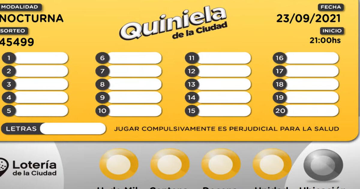 Quiniela De HOY: Cómo Ver EN VIVO Y ONLINE Los Sorteos De La Quiniela ...