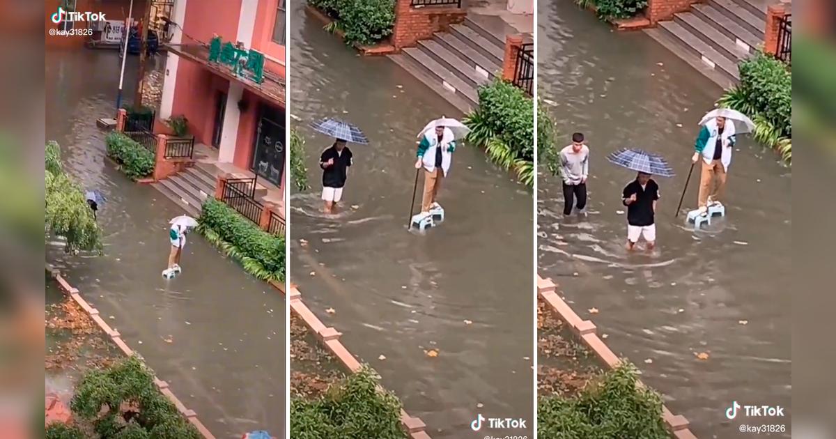 TikTok viral: hombre tiene divertida forma de pasar por una calle ...