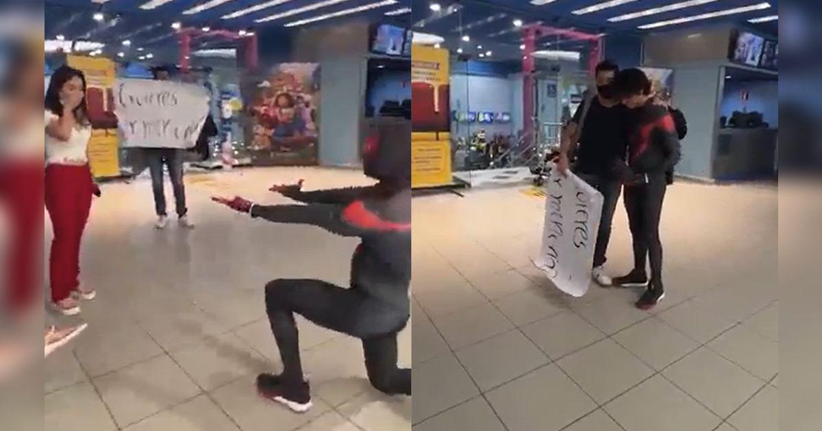 Facebook viral: Hombre disfrazado de Spiderman se declaró a su amiga ...