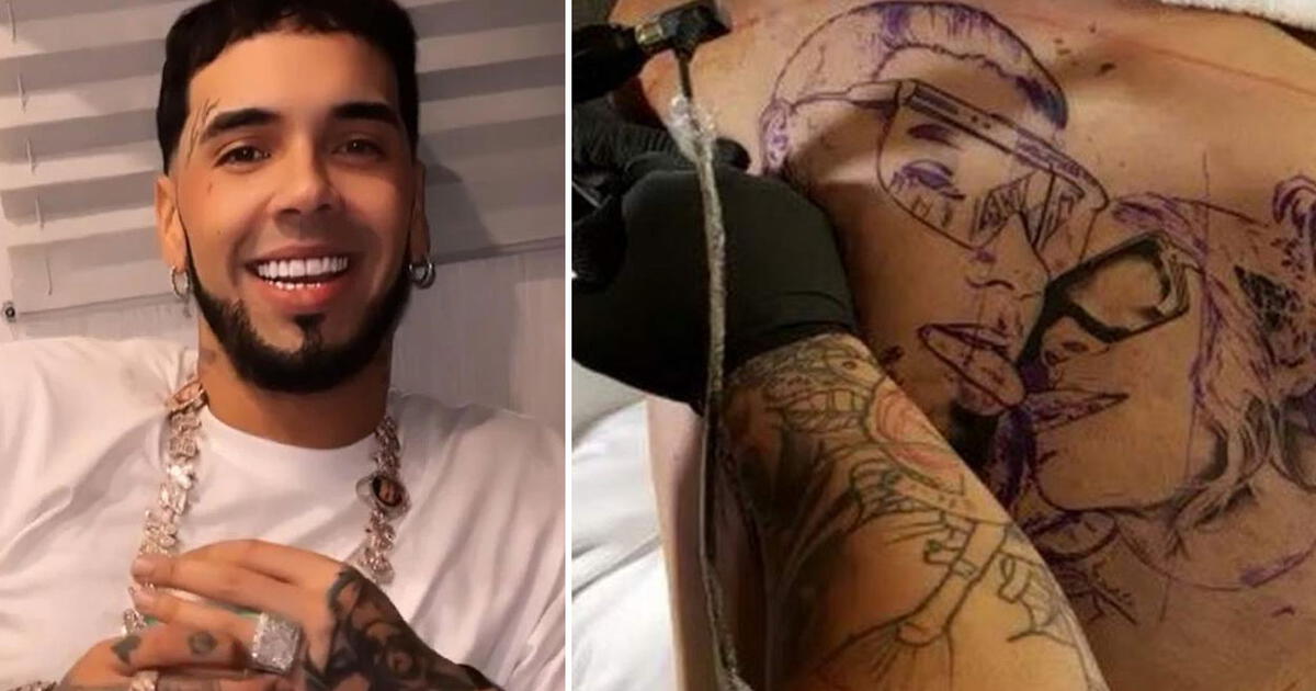 Instagram Anuel AA se cubre el tatuaje de Karol G que tenía en la espalda