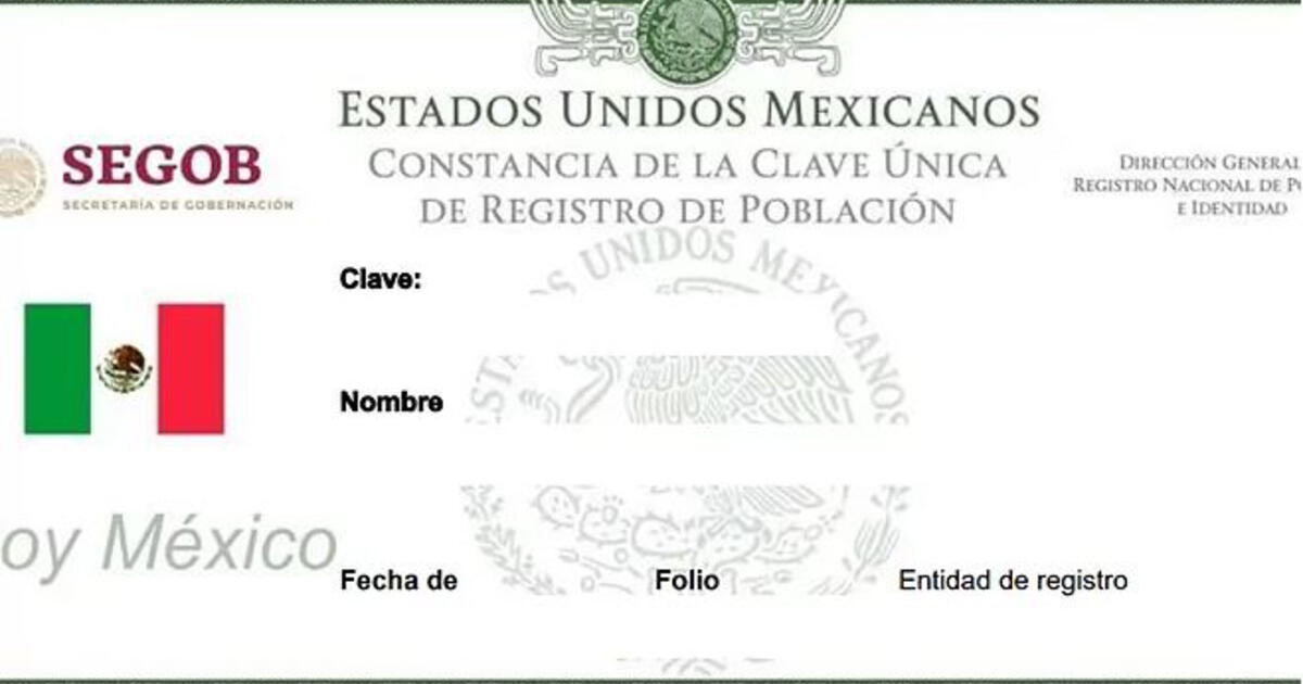 Cómo sacar mi CURP gratis y por internet Consulta y descarga paso a paso pdf méxico