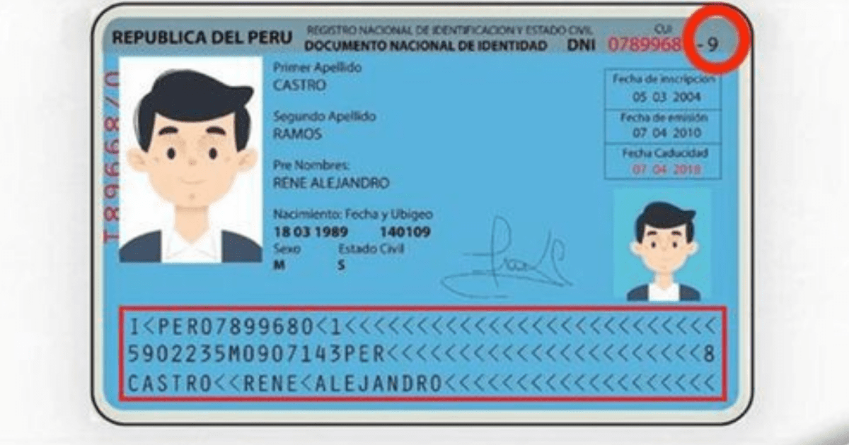 Cuál es el dígito verificador del DNI y para qué sirve Reniec Sociedad La República