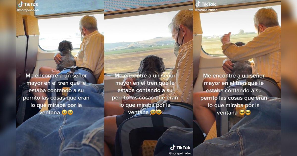 Twitter viral: Captan a un adulto mayor explicándole a su perrito todo ...