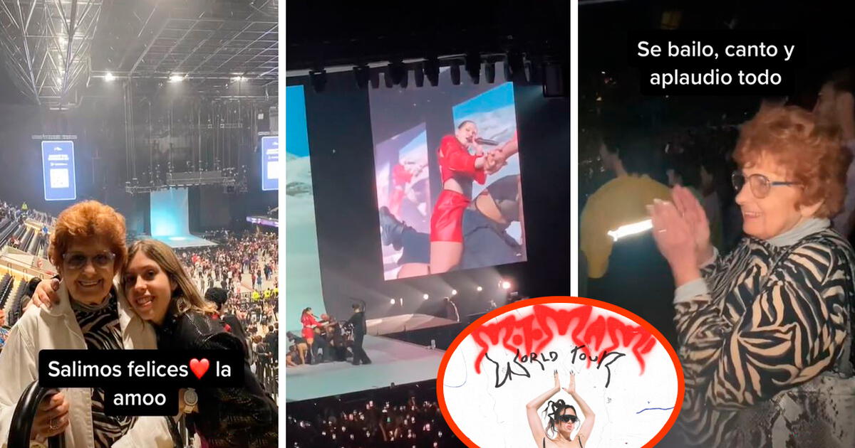 Tiktok Viral Joven Lleva A Su Abuela Al Motomami Tour De Rosal A Y Ella Se Roba El Show Con Su