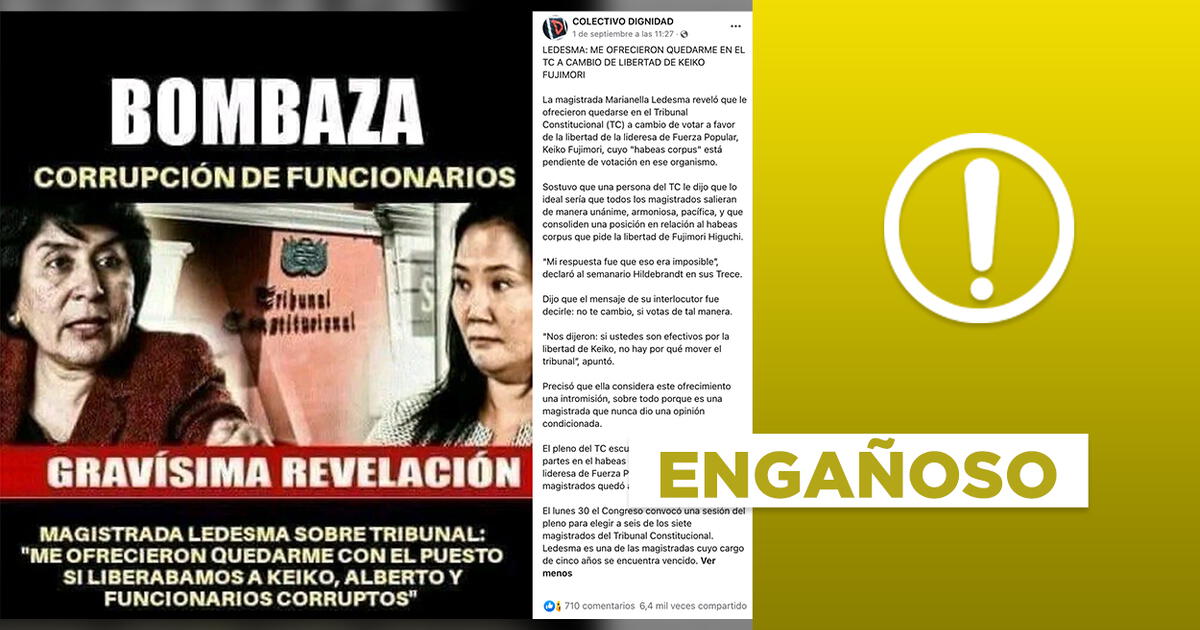 Post Viral Tergiversó Declaración De Marianella Ledesma Sobre Liberación De Keiko Fujimori 7127