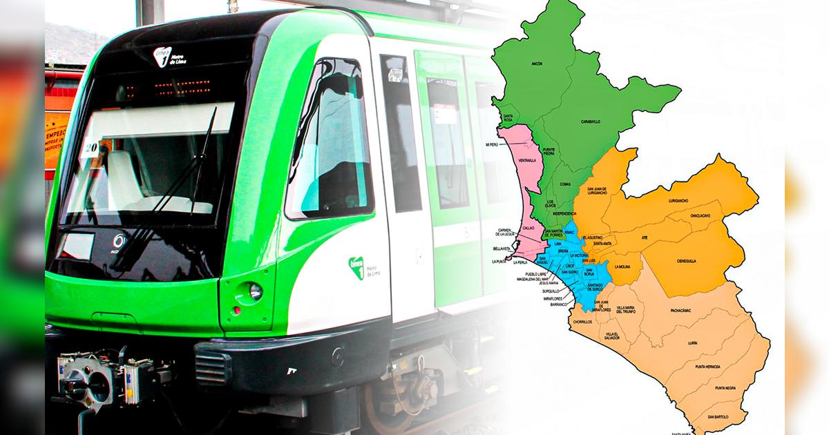 Metro de Lima: estos son los 25 distritos por los que pasará el tren ...