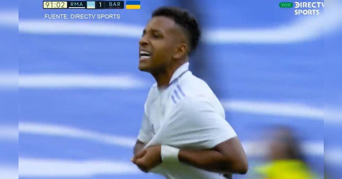 Gol de Rodrygo Real Madrid vs Barcelona: el brasileño anotó el 3-1 de ...