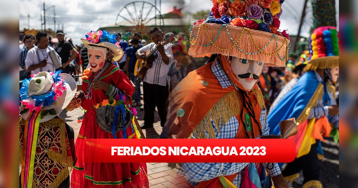 Calendario 2023 con feriados Nicaragua | ¿Cuántos días festivos tiene