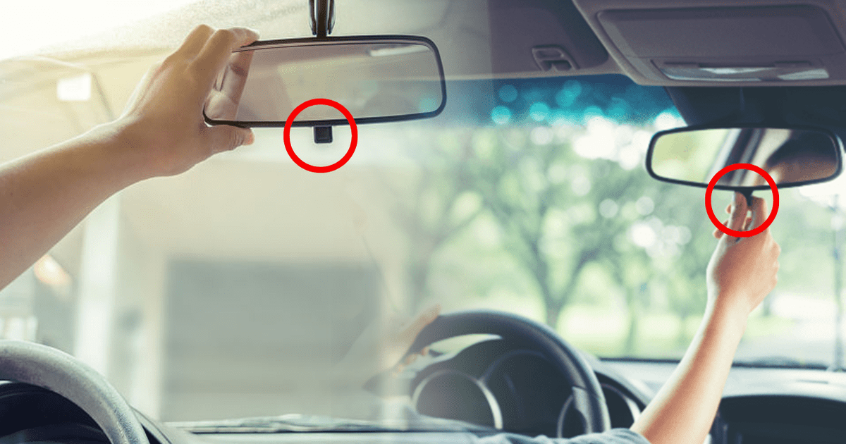 Para qué sirve la palanca o botón que hay en el retrovisor interior del  coche?