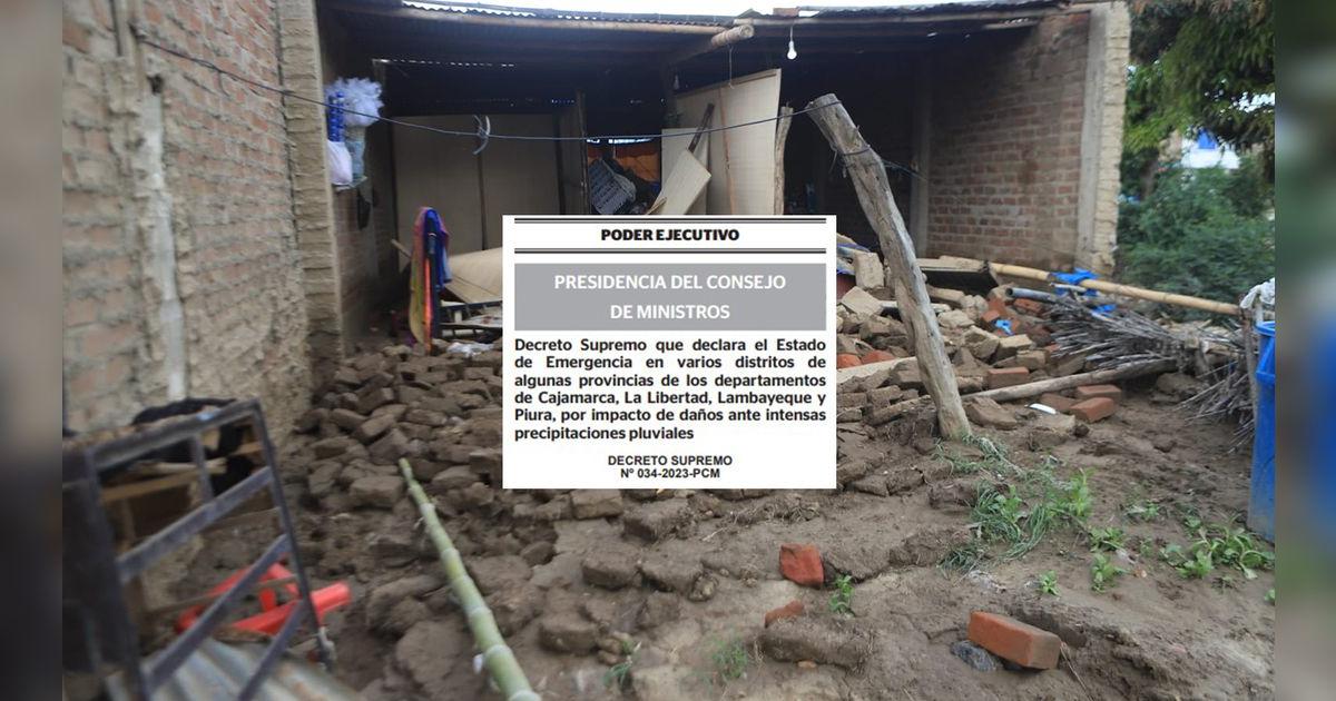 Lluvias en el norte: declaran en estado de emergencia distritos en ...