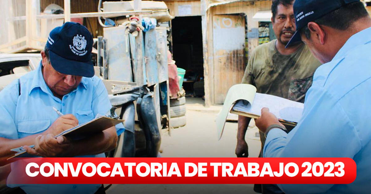 Convocatoria De Trabajo Trabajo En Municipalidad De Sjl Ofrece Convocatoria De Trabajo Trabajo En Municipalidad De Sjl Ofrece